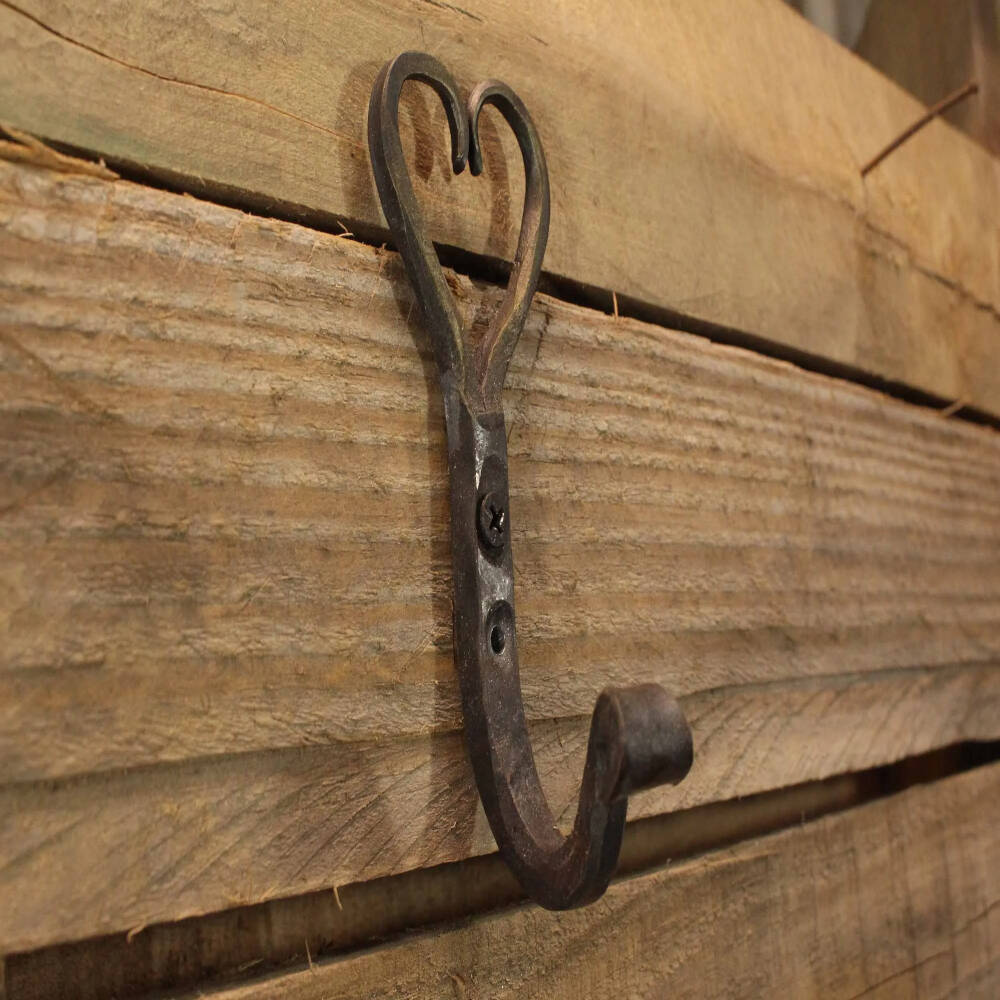 Hand-Forged Heart Hook