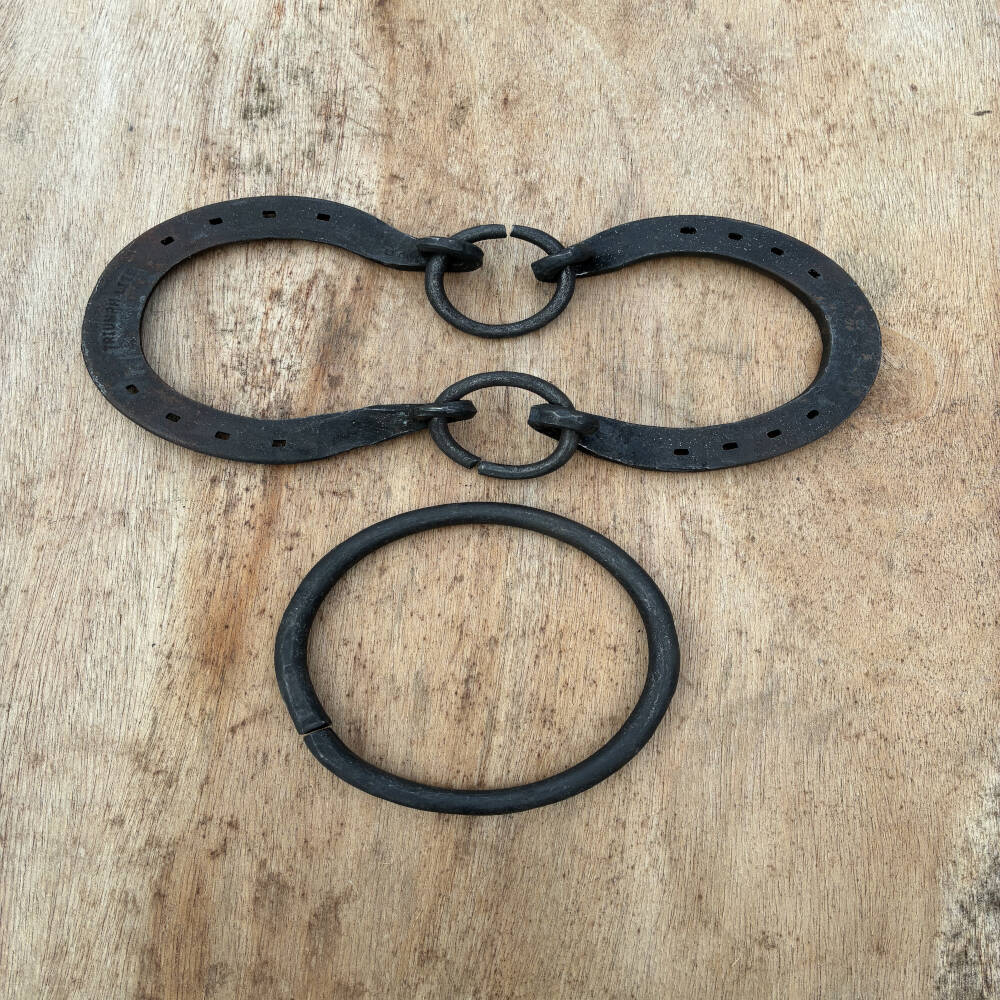 Horse Shoe Knot Blacksmith Puzzle | Handmade Steel Brain Teaser | Rustic Game Art