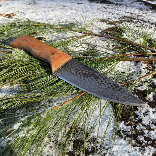 Legacy Rasp Knife | Hand-Forged Blacksmith Outdoor Knife | Upcycled Farrier Rasp