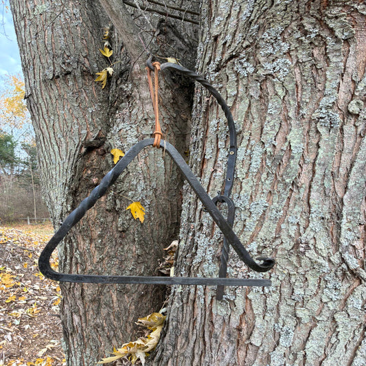Hand-Forged Iron Dinner Bell Triangle – Rustic Farmhouse Bell