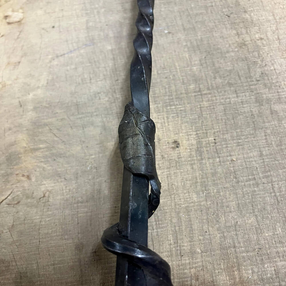 Twisted Campfire Roasting Fork – Hand-Forged Hot Dog & Marshmallow Skewer