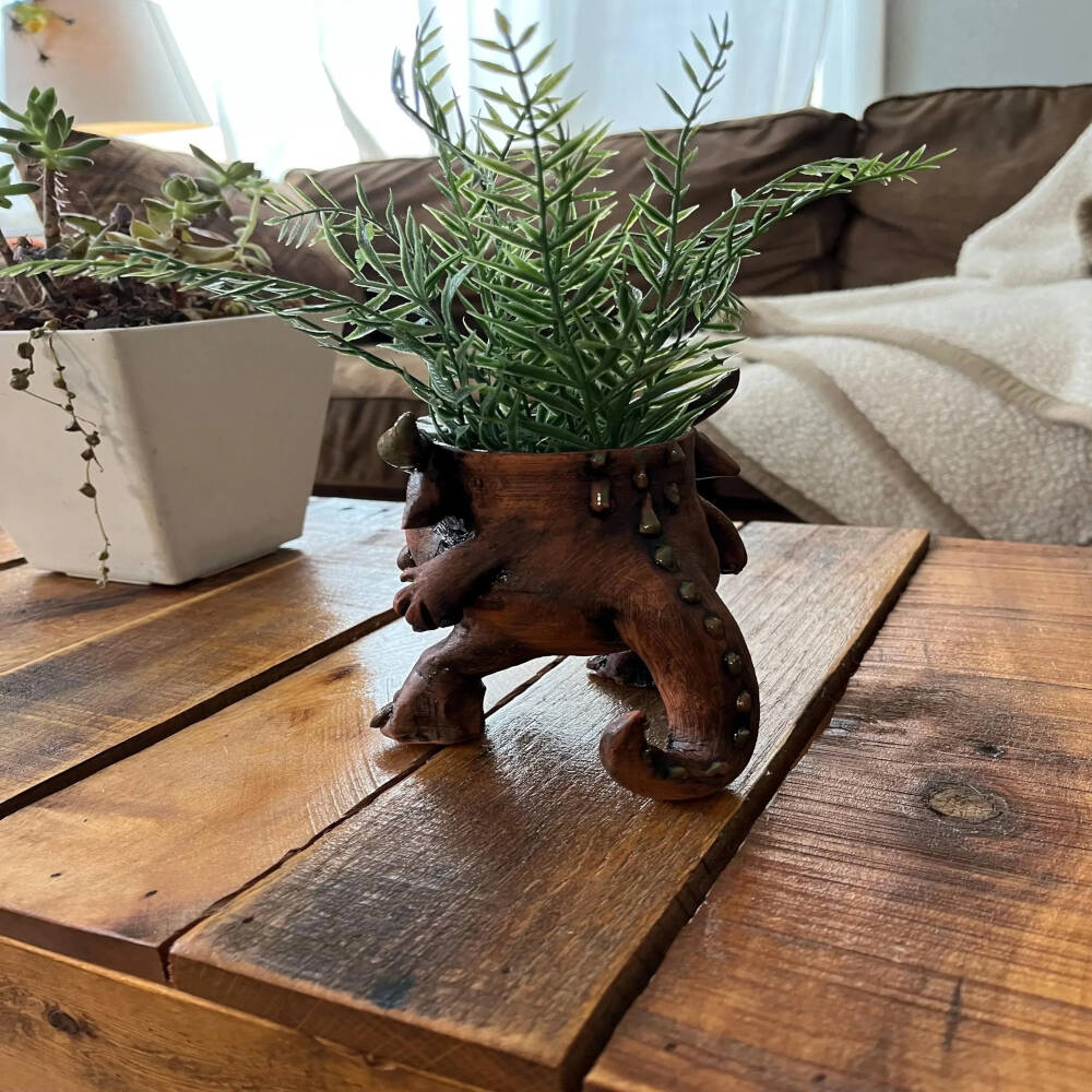 Kormack the Gruff Goblin – Handcrafted Ceramic Planter by DeWall’s Forge