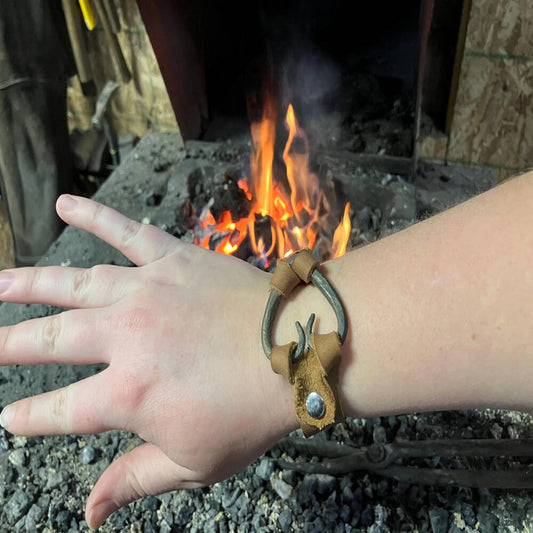 Hand Forged Heart Bracelet – Blacksmith Jewelry