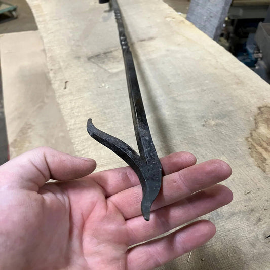 Harpoon Fire Poker – Hand-Forged Wrought Iron Fireplace Tool with Twisted Handle | DeWall’s Forge