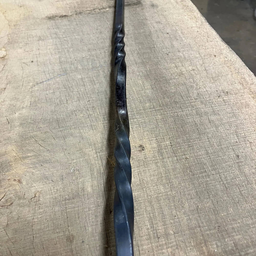 Harpoon Fire Poker – Hand-Forged Wrought Iron Fireplace Tool with Twisted Handle | DeWall’s Forge