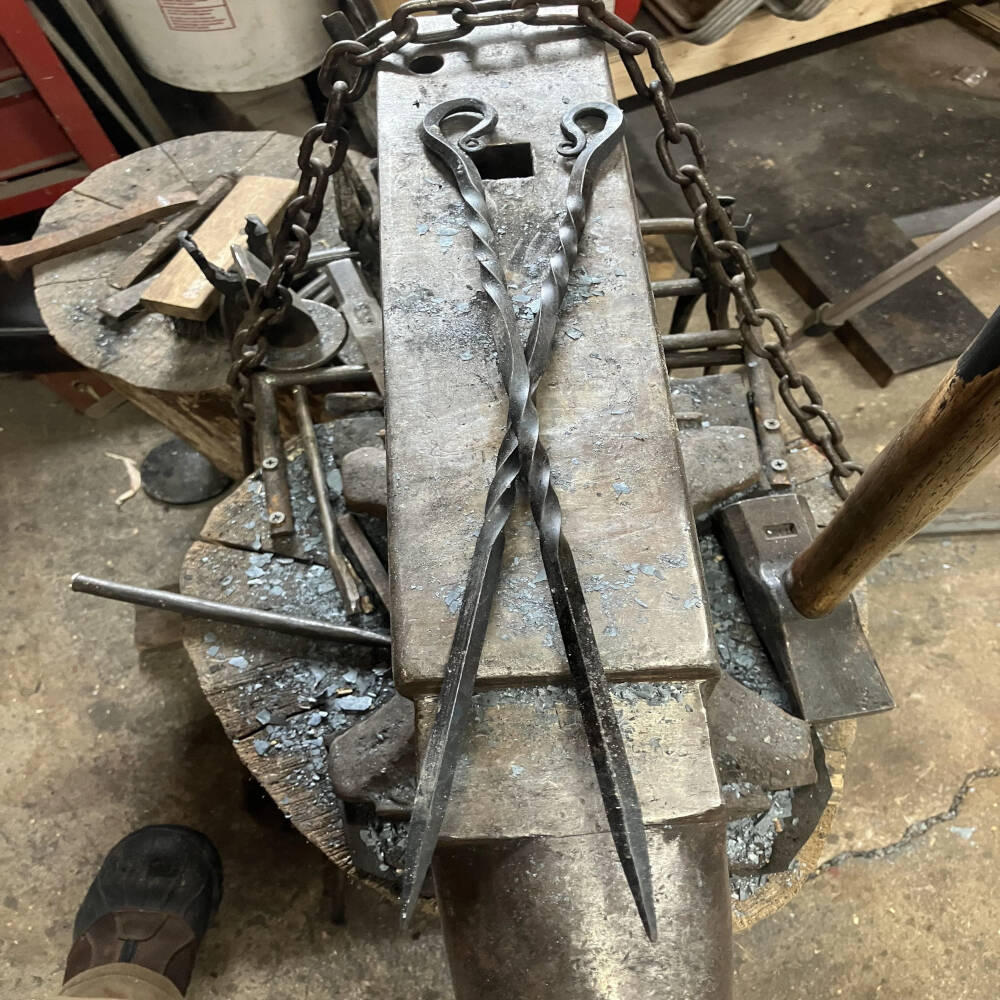 Hand-Forged BBQ & Meat Grilling Skewers (Set of 2)