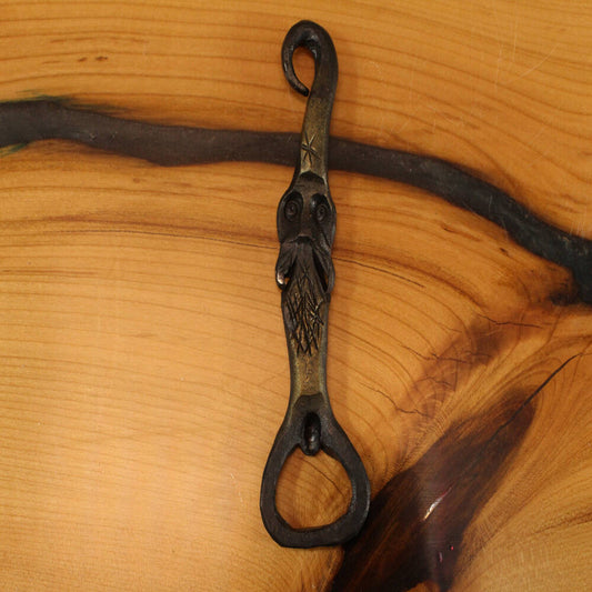 Hand-Forged Wizard & Gnome Bottle Opener – Blacksmith-Made Keychain Opener | DeWall’s Forge