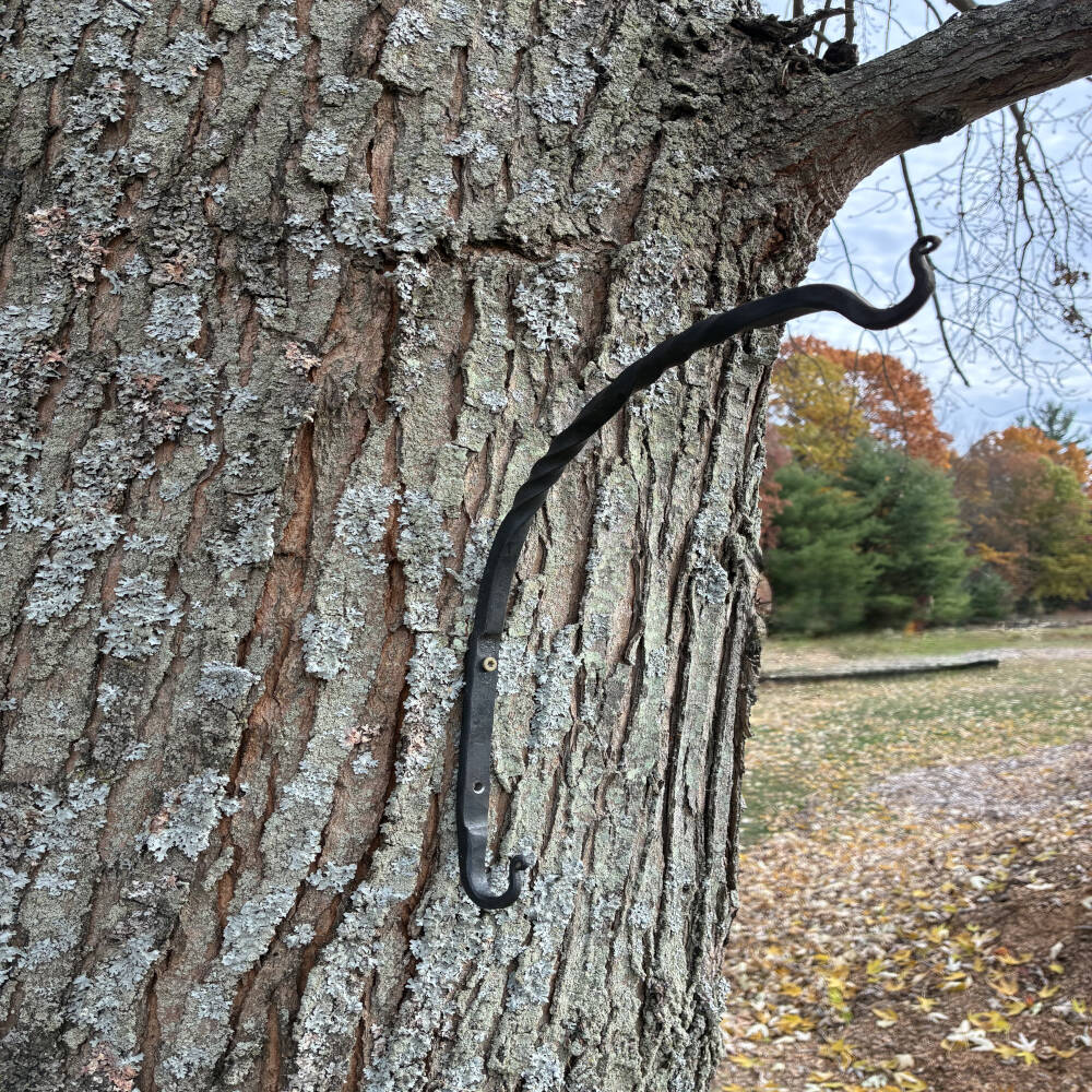 Hand-Forged Double Hook for Dinner Bell Triangle – Rustic Farmhouse Hardware