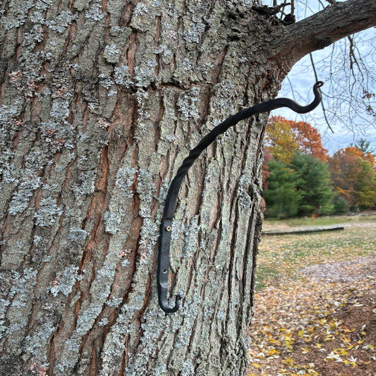 Hand-Forged Double Hook for Dinner Bell Triangle – Rustic Farmhouse Hardware