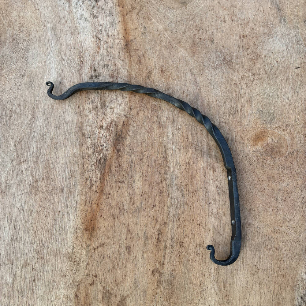 Hand-Forged Double Hook for Dinner Bell Triangle – Rustic Farmhouse Hardware
