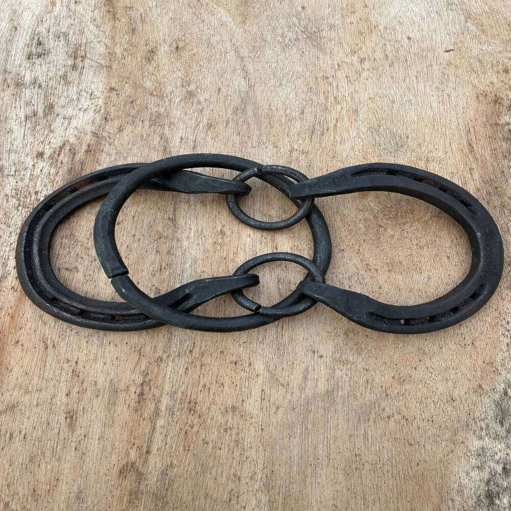 Horse Shoe Knot Blacksmith Puzzle | Handmade Steel Brain Teaser | Rustic Game Art
