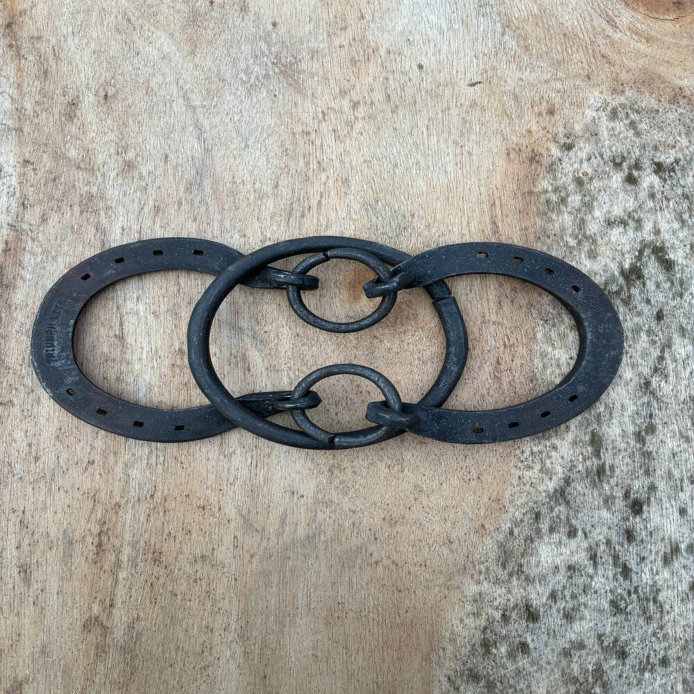 Horse Shoe Knot Blacksmith Puzzle | Handmade Steel Brain Teaser | Rustic Game Art