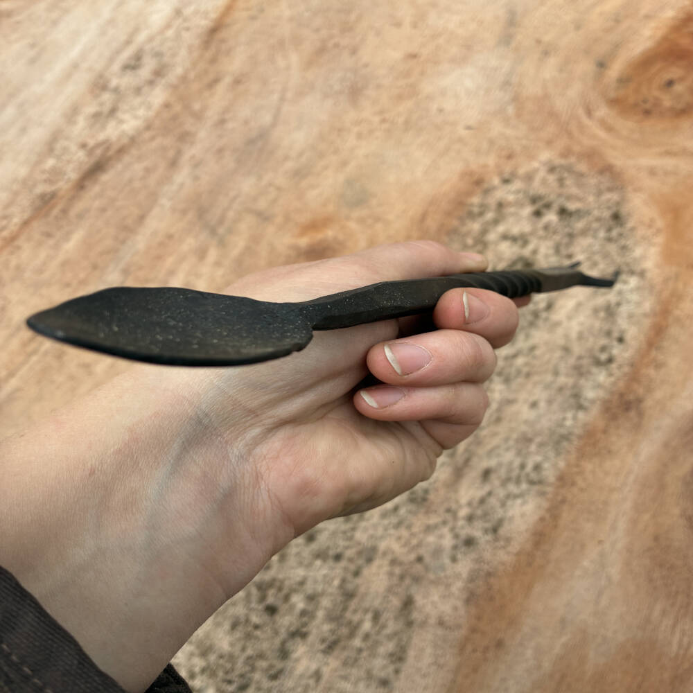 Hand-Forged Blacksmith Spork – Cast Iron & Steel Kitchen Tool