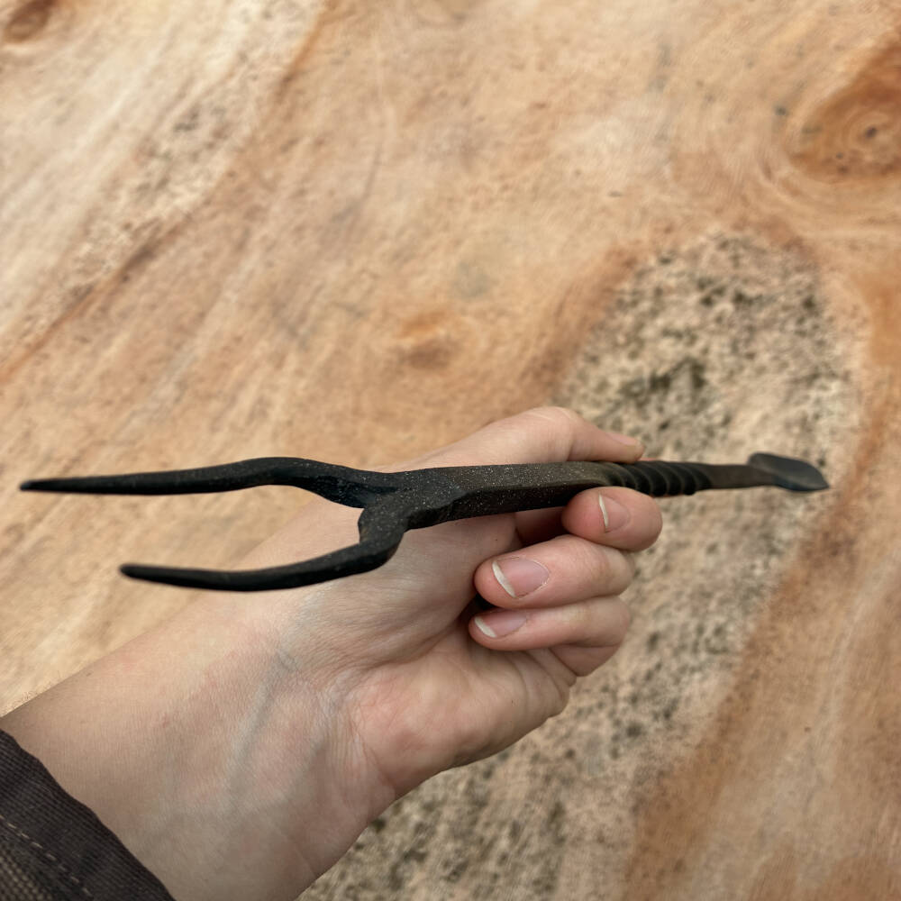 Hand-Forged Blacksmith Spork – Cast Iron & Steel Kitchen Tool