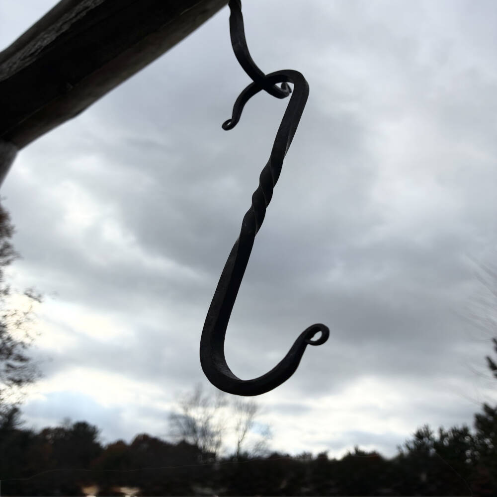 Hand-Forged Twisted S Hooks
