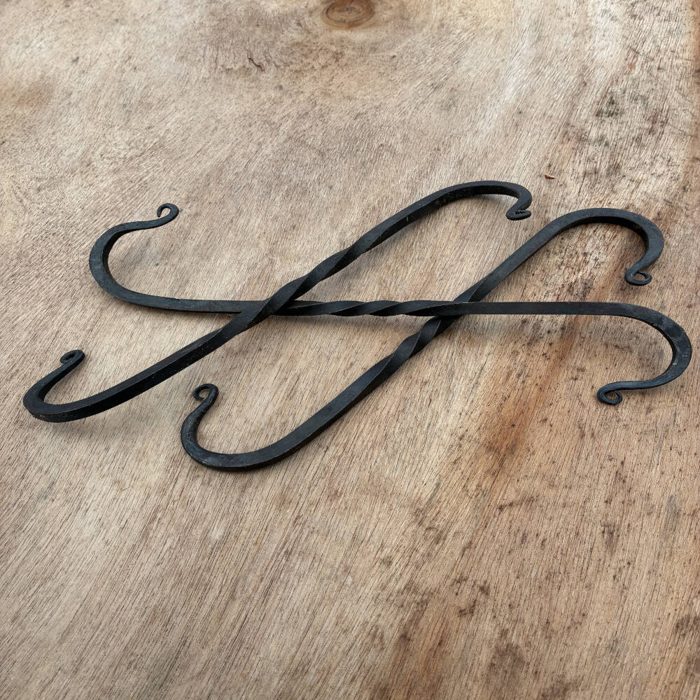 Hand-Forged Twisted S Hooks