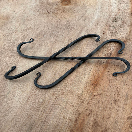 Hand-Forged Twisted S Hooks