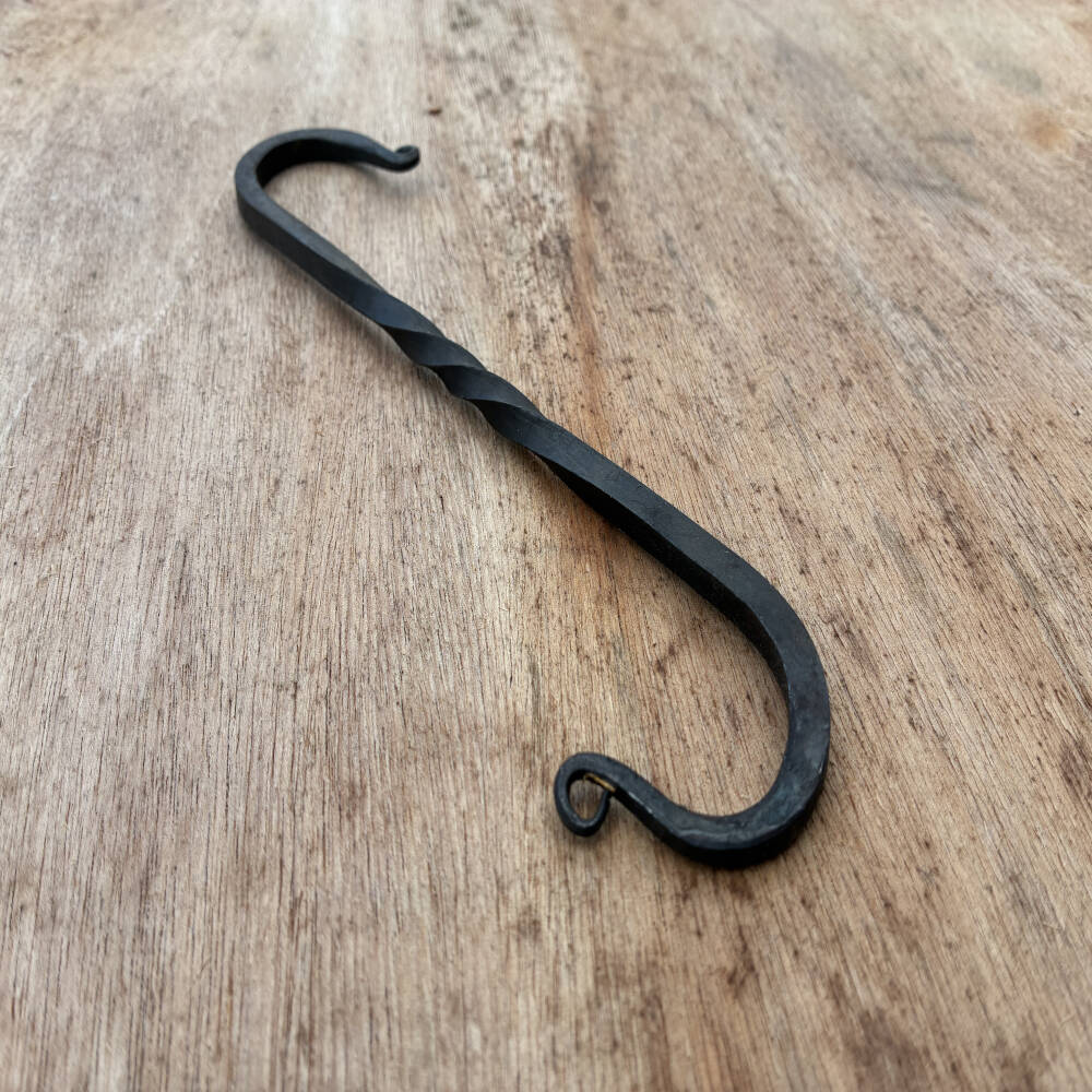 Hand-Forged Twisted S Hooks