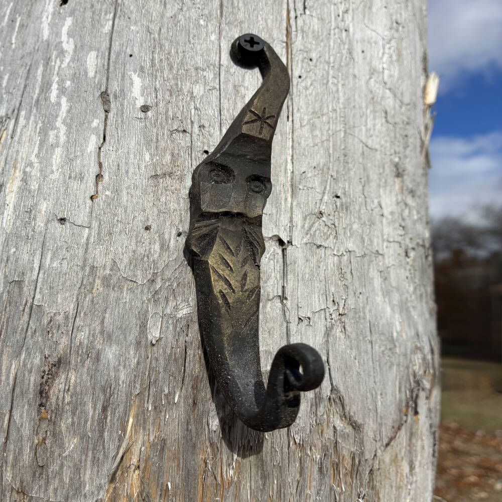 Hand-Forged Wizard/Gnome Wall Hook – Fantasy Inspired Wrought Iron Art