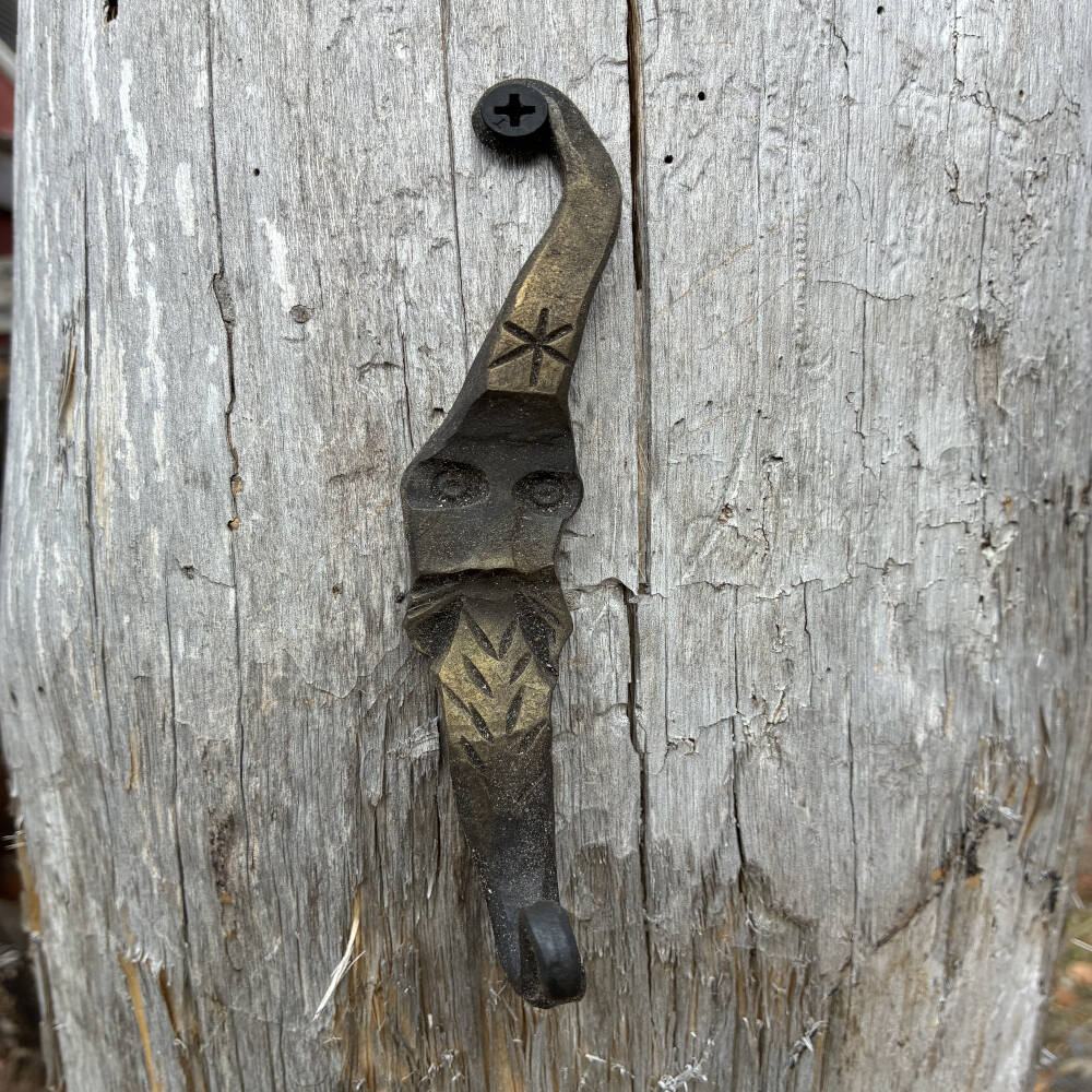 Hand-Forged Wizard/Gnome Wall Hook – Fantasy Inspired Wrought Iron Art