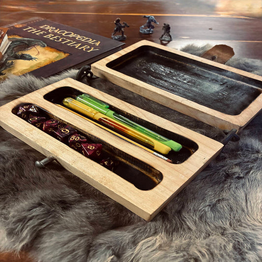 Handcrafted Viking Dice Box Vault | TTRPG & RPG Fantasy Tabletop Organizer