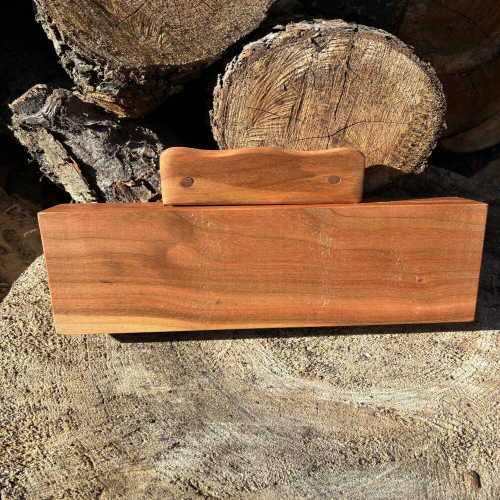 Hand-Forged Ulu Knife with Handmade Wood Storage Box