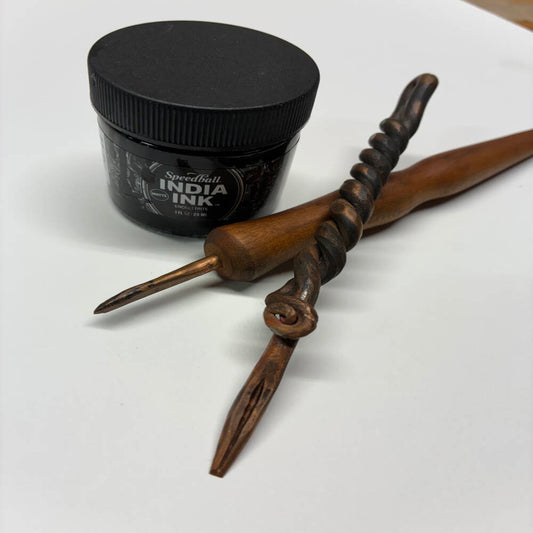 Handmade Copper Dip Pen | Medieval Style Calligraphy & Historical Writing