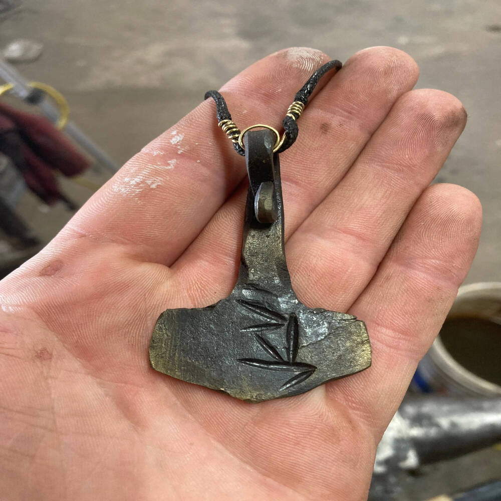 Hand-Forged Mjolnir Pendant Necklace