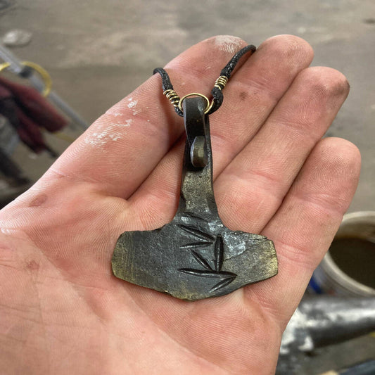 Hand-Forged Mjolnir Pendant Necklace
