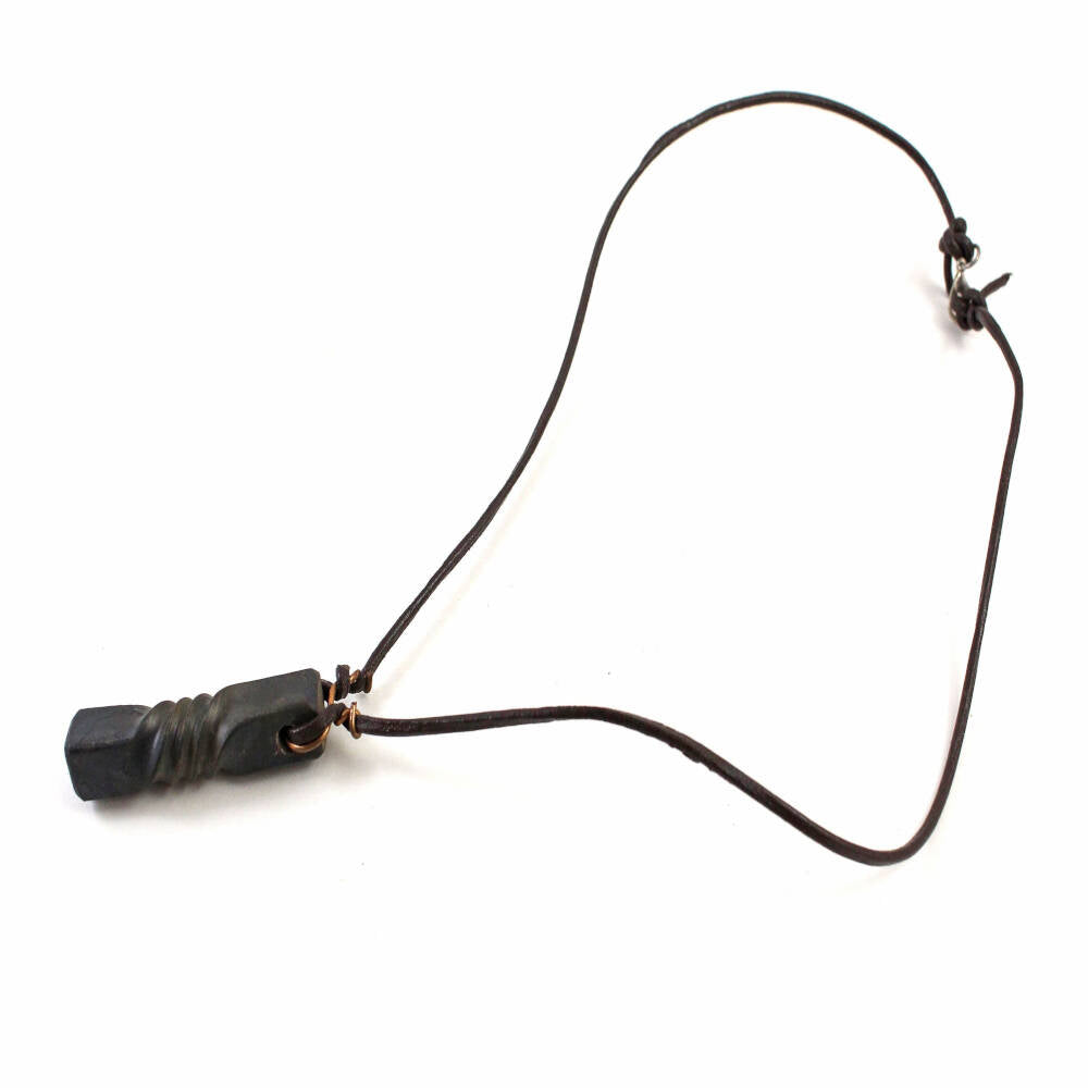 Hand-Forged Twist Pendant Necklace