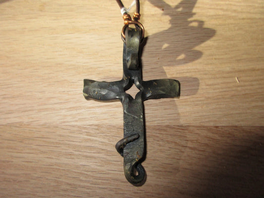 Hand Forged Cross Pendant Necklace – Artisan Christian Jewelry