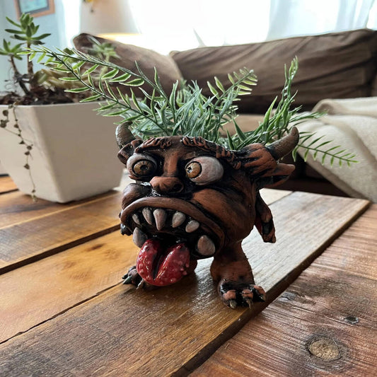 Ducklan the Drooling Goblin – Hand-Sculpted Ceramic Planter by DeWall’s Forge