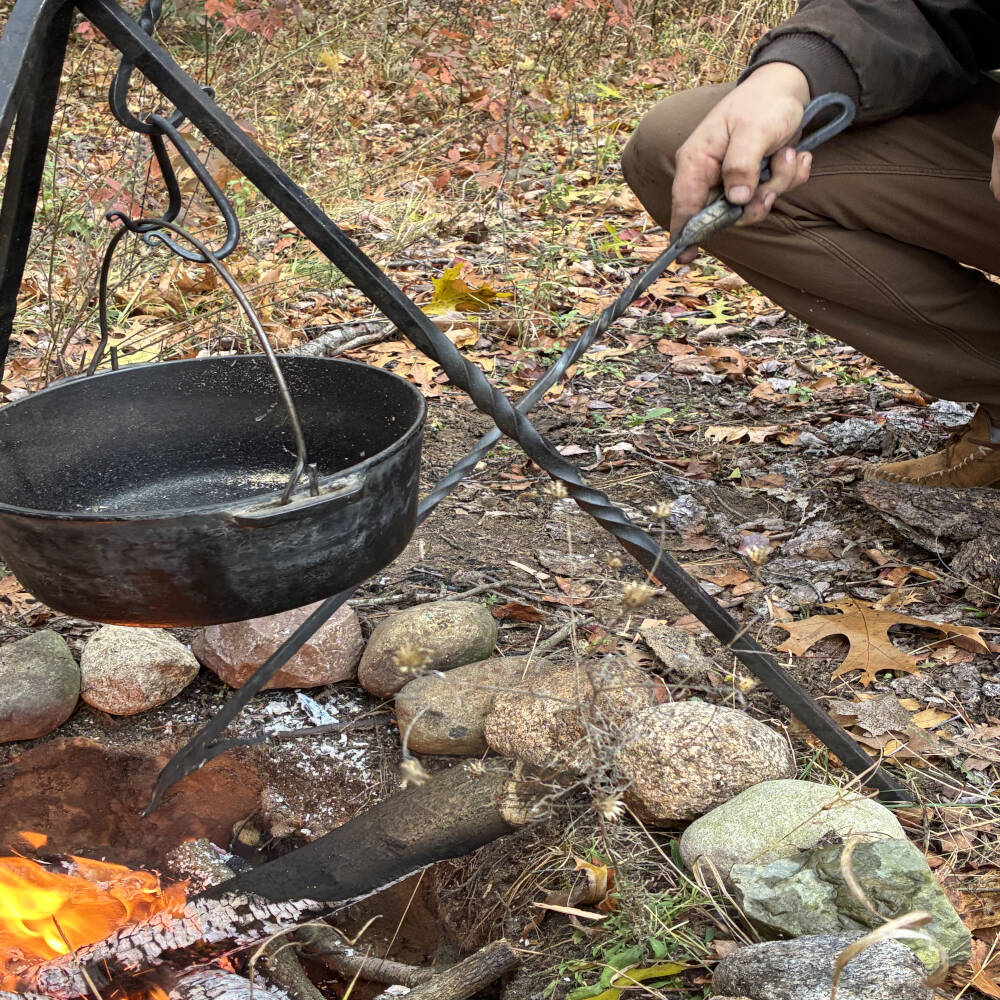 Harpoon Fire Poker – Hand-Forged Wrought Iron Fireplace Tool with Twisted Handle | DeWall’s Forge