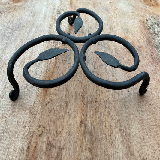 Hand-Forged Leaf Trivet