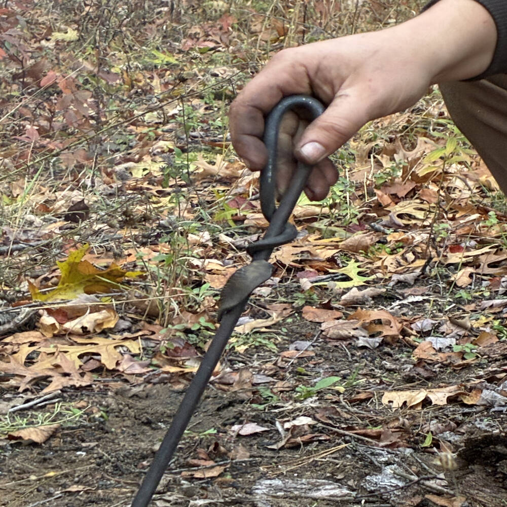 Forged Leaf Iron Fire Poker – Hand-Forged Wrought Iron Fireplace Tool | DeWall’s Forge