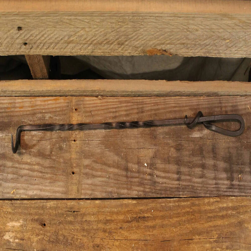 Hand-Forged BBQ Pigtail Meat Flipper – Artisan Barbecue Tool