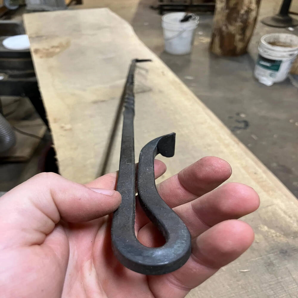 Harpoon Fire Poker – Hand-Forged Wrought Iron Fireplace Tool with Twisted Handle | DeWall’s Forge