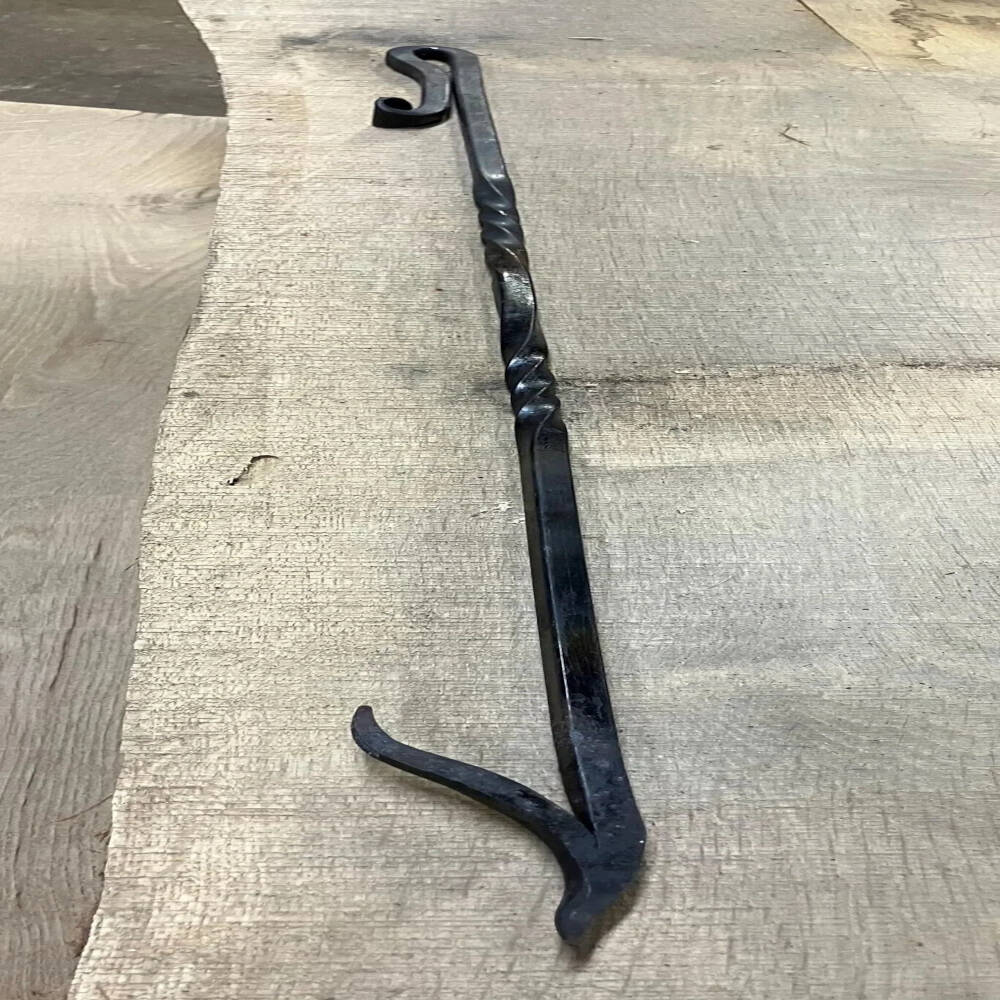 Harpoon Fire Poker – Hand-Forged Wrought Iron Fireplace Tool with Twisted Handle | DeWall’s Forge