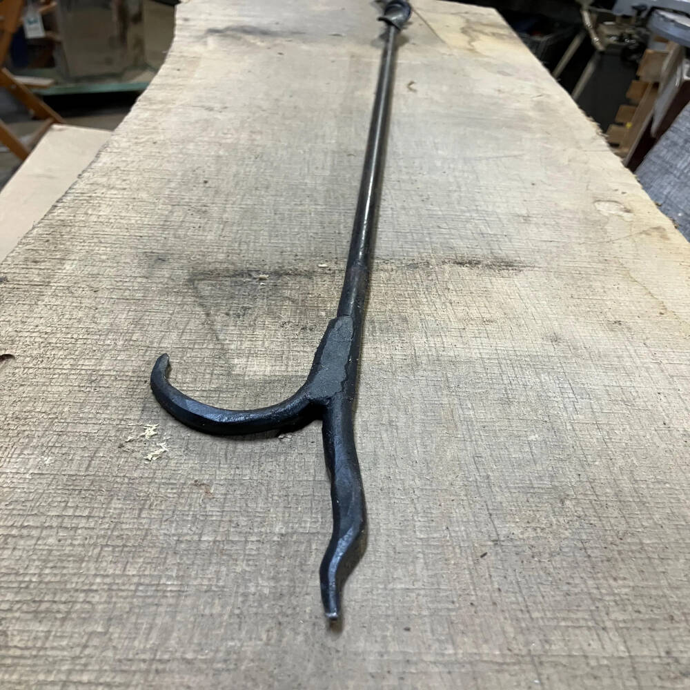 Forged Leaf Iron Fire Poker – Hand-Forged Wrought Iron Fireplace Tool | DeWall’s Forge