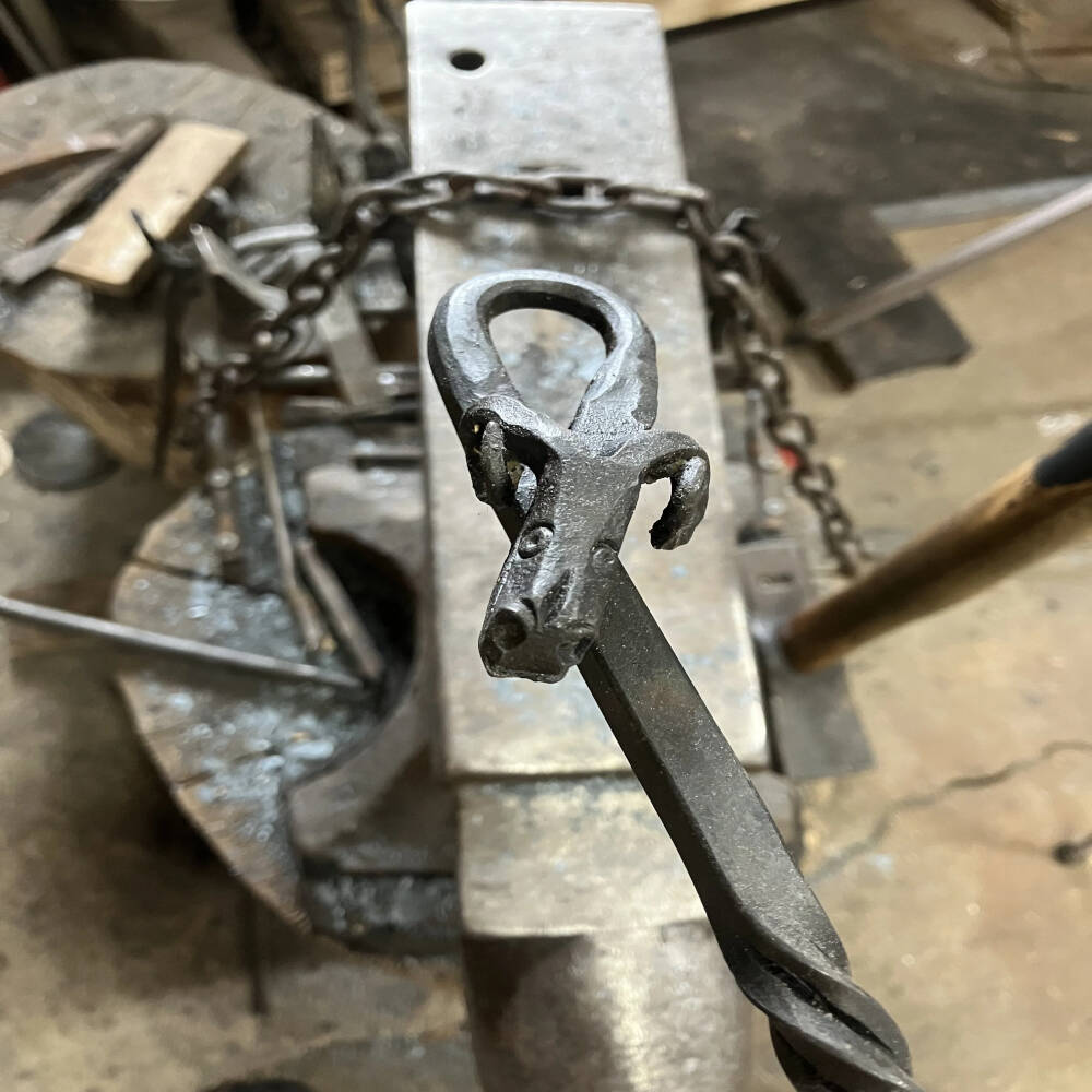 Ram’s Head BBQ Spatula – Hand Forged Blacksmith Grill Tool