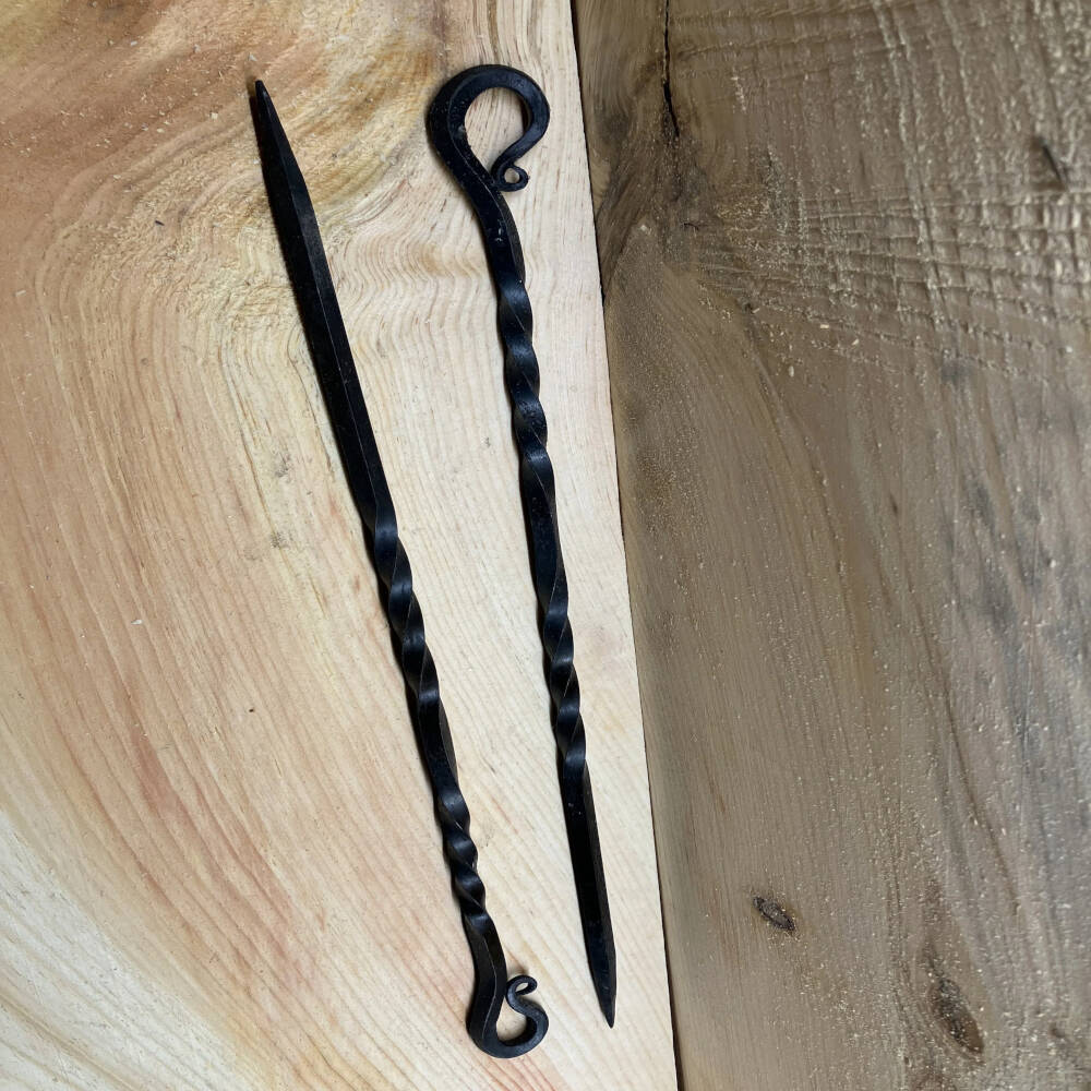 Hand-Forged BBQ & Meat Grilling Skewers (Set of 2)