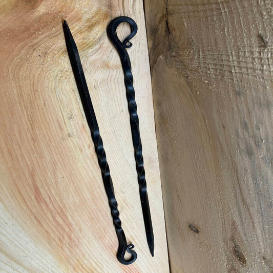 Hand-Forged BBQ & Meat Grilling Skewers (Set of 2)