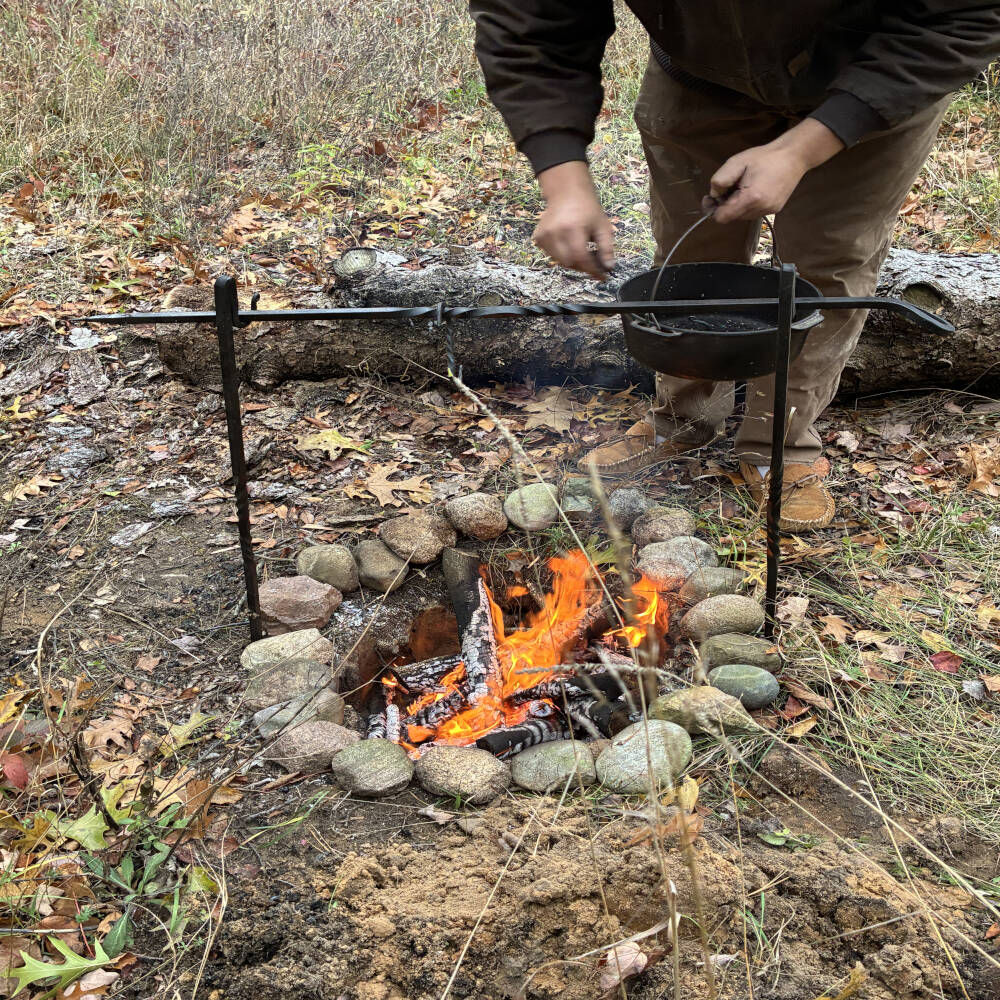 Countryman’s Camping Tripod – Hand Forged Campfire Cooking Tripod & Bushcraft Cook Stand