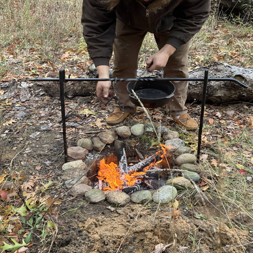 Countryman’s Camping Tripod – Hand Forged Campfire Cooking Tripod & Bushcraft Cook Stand