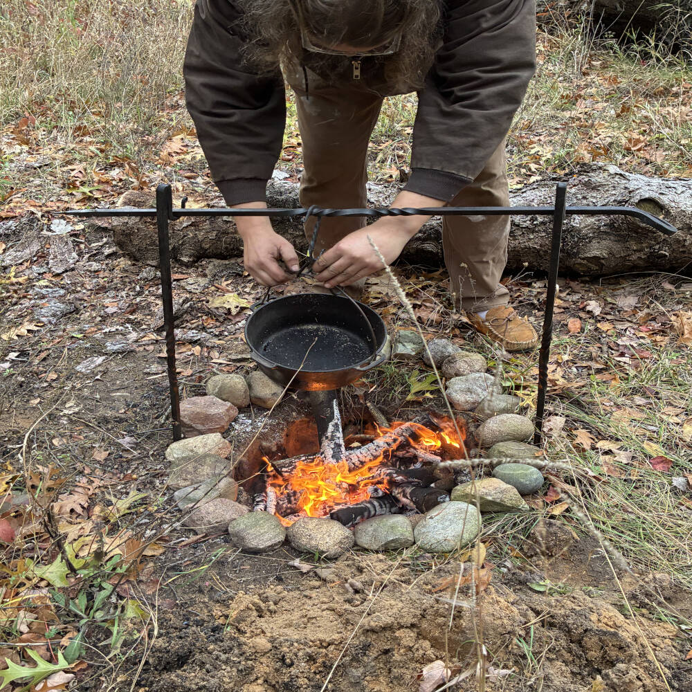 Countryman’s Camping Tripod – Hand Forged Campfire Cooking Tripod & Bushcraft Cook Stand