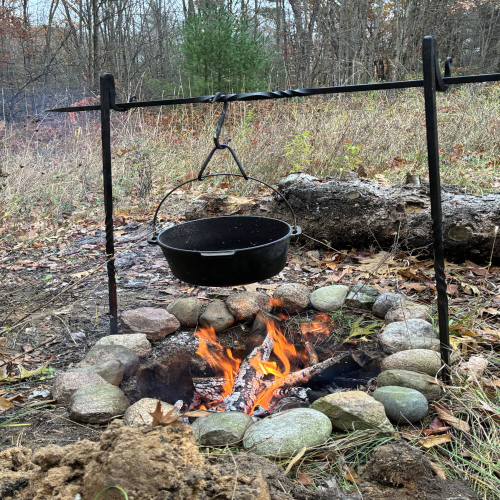 Countryman’s Camping Tripod – Hand Forged Campfire Cooking Tripod & Bushcraft Cook Stand