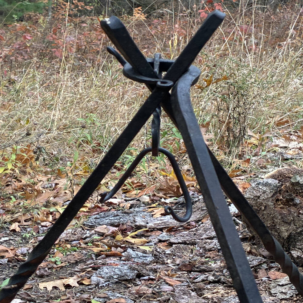 Countryman’s Camping Tripod – Hand Forged Campfire Cooking Tripod & Bushcraft Cook Stand