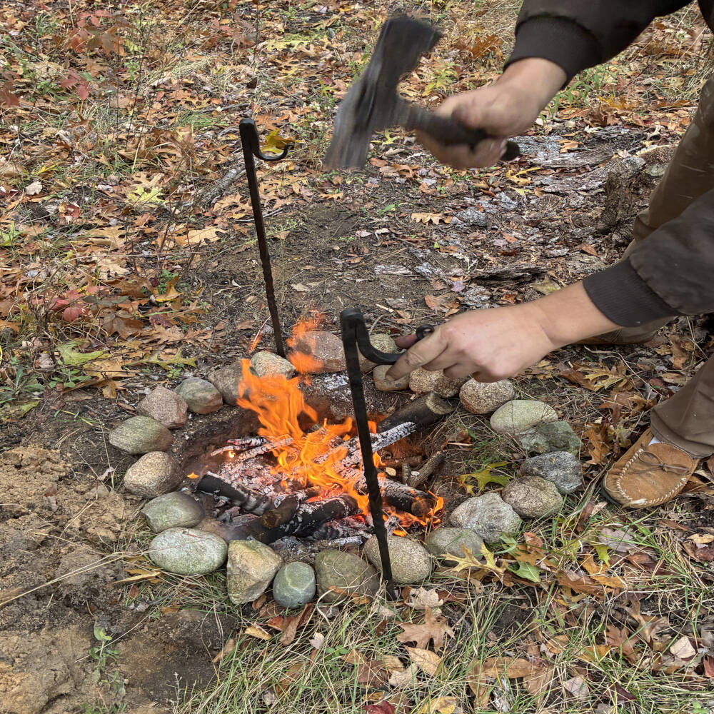 Countryman’s Camping Tripod – Hand Forged Campfire Cooking Tripod & Bushcraft Cook Stand