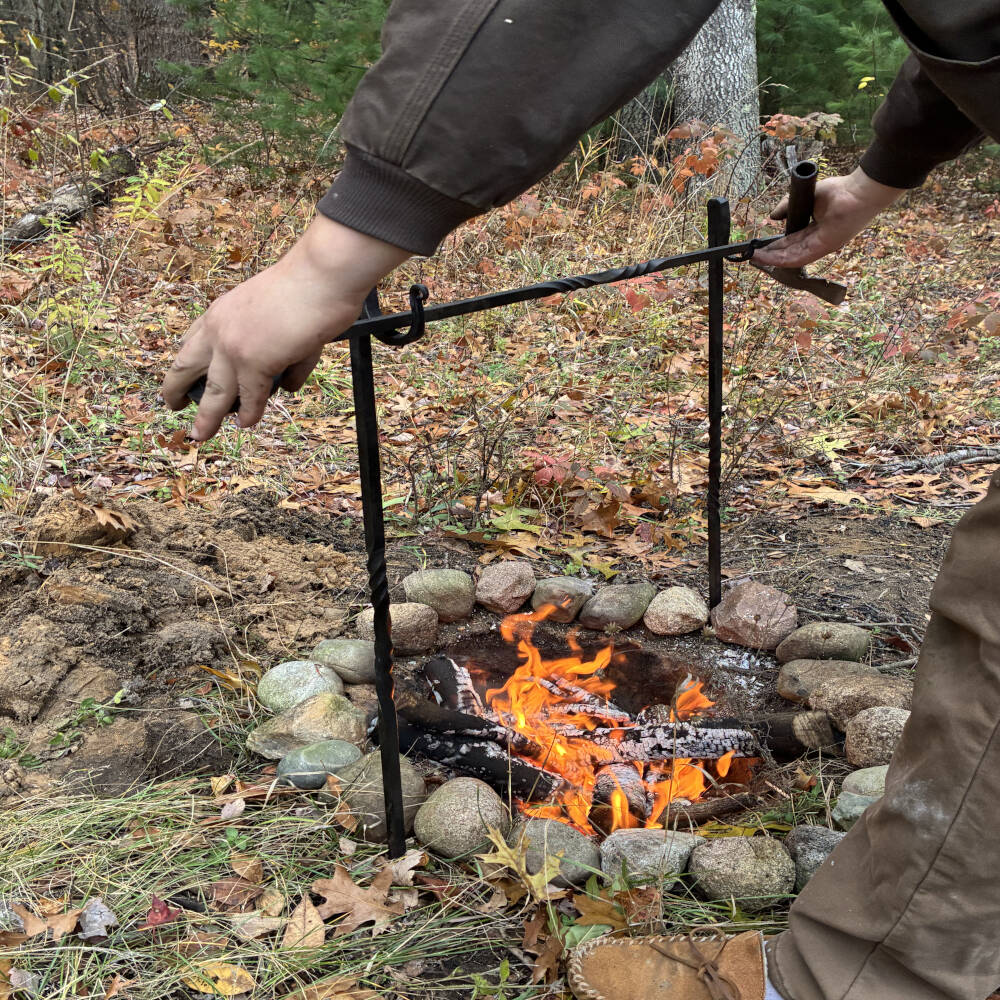 Countryman’s Camping Tripod – Hand Forged Campfire Cooking Tripod & Bushcraft Cook Stand