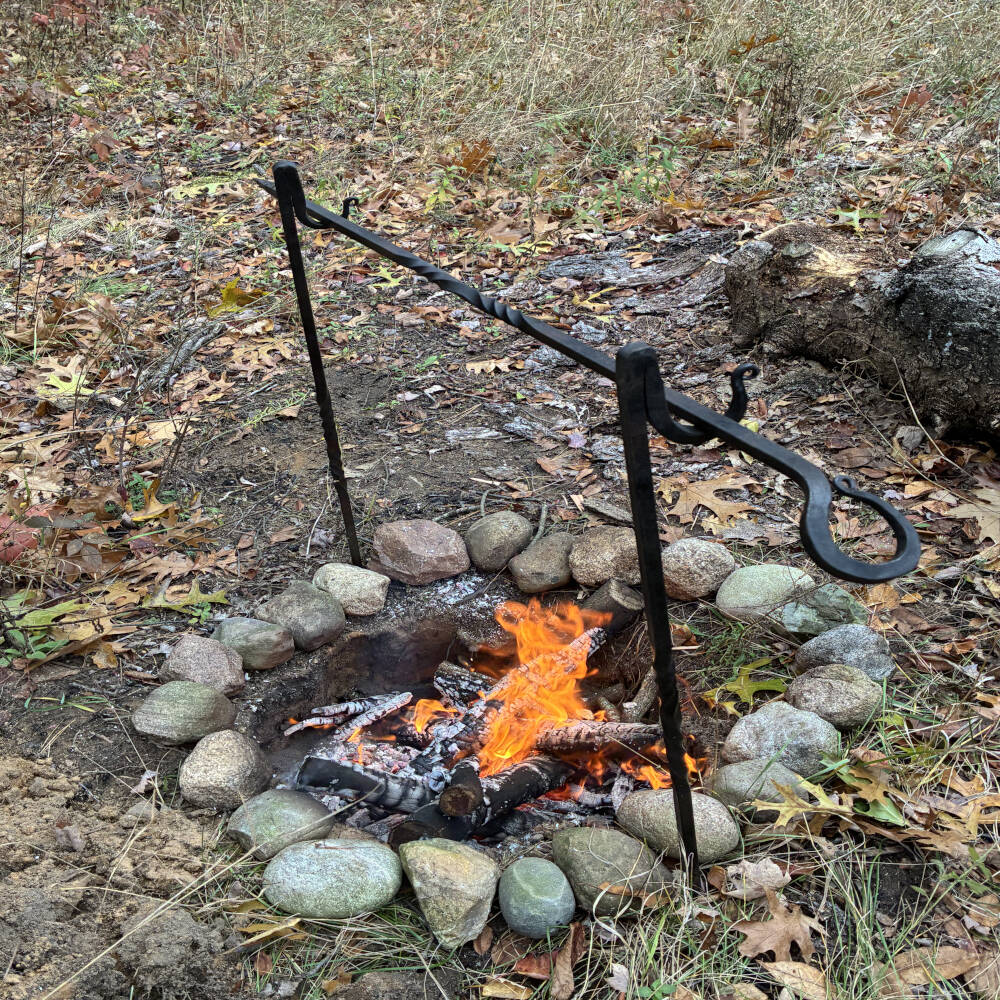 Countryman’s Camping Tripod – Hand Forged Campfire Cooking Tripod & Bushcraft Cook Stand